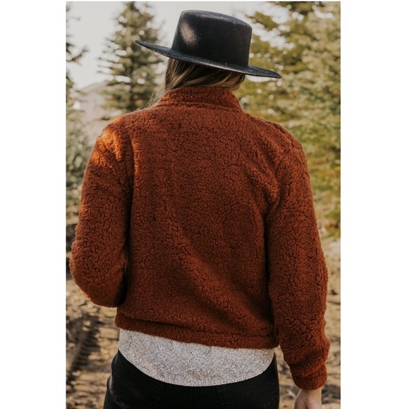 Roolee Zip Up Chocolate Teddy Jacket - Picture 4 of 7